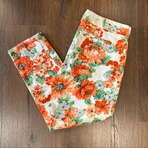 Anthropologie Cartonnier Charlie floral crop pant SZ 12